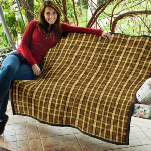 Westy Brown Plaid Quilt Home Decor  Quilt